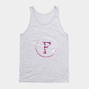 Monogram fairy flowers, letter F Tank Top